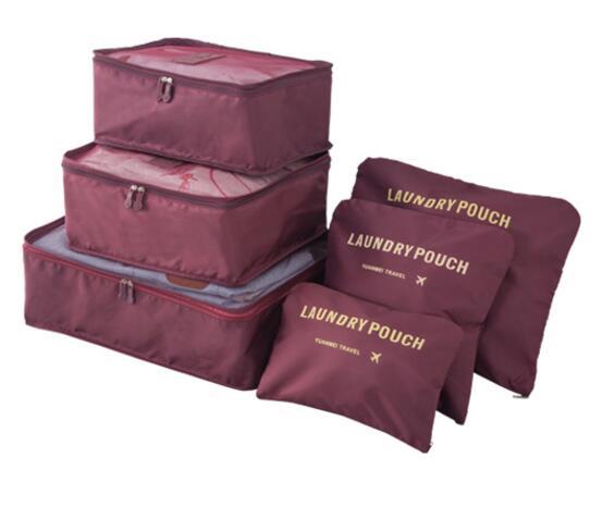 Luggage and Bags 6 PC Portable Travel Luggage Packing Cubes-UlGadget