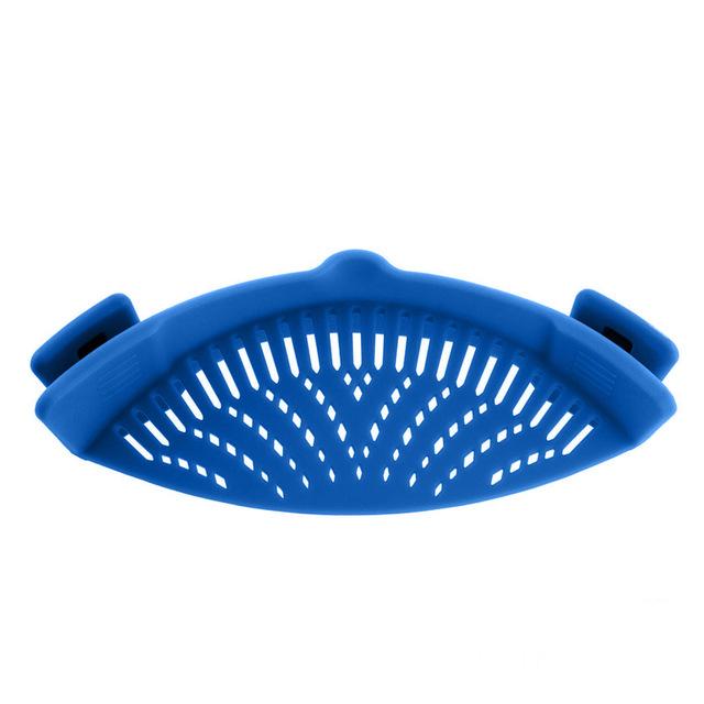 Universal Snap Strainer Silicone Clip Pan Drain Rack Rice Pasta Vegetable Washing-UlGadget