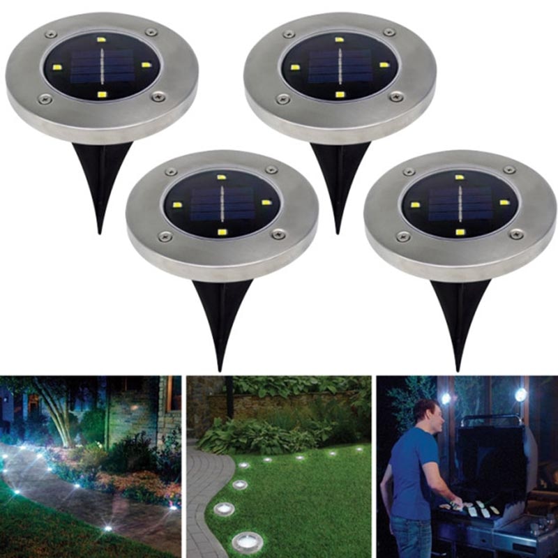 Solar Garden Disk Light Powered LED Disk Outdoor Garden-UlGadget