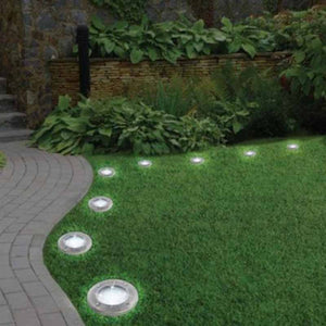 Solar Garden Disk Light Powered LED Disk Outdoor Garden-UlGadget