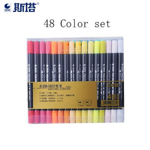 Office and School Supplies STA Aquarelle Coloring Brush Pens-UlGadget