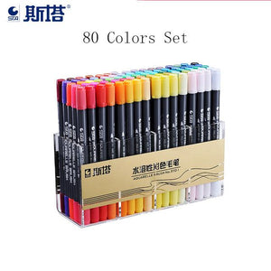 Office and School Supplies STA Aquarelle Coloring Brush Pens-UlGadget