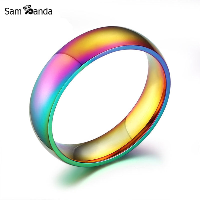 High Quality Titanium Steel Classic Rainbow Colorful Ring-UlGadget