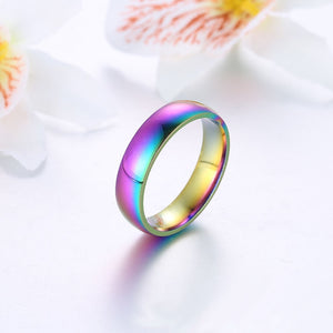 High Quality Titanium Steel Classic Rainbow Colorful Ring-UlGadget