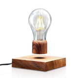 NEW Magnetic Levitating Light Bulb Desk Wood Grain Floating Lamp-UlGadget