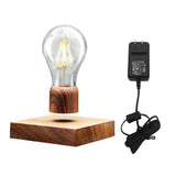 NEW Magnetic Levitating Light Bulb Desk Wood Grain Floating Lamp-UlGadget