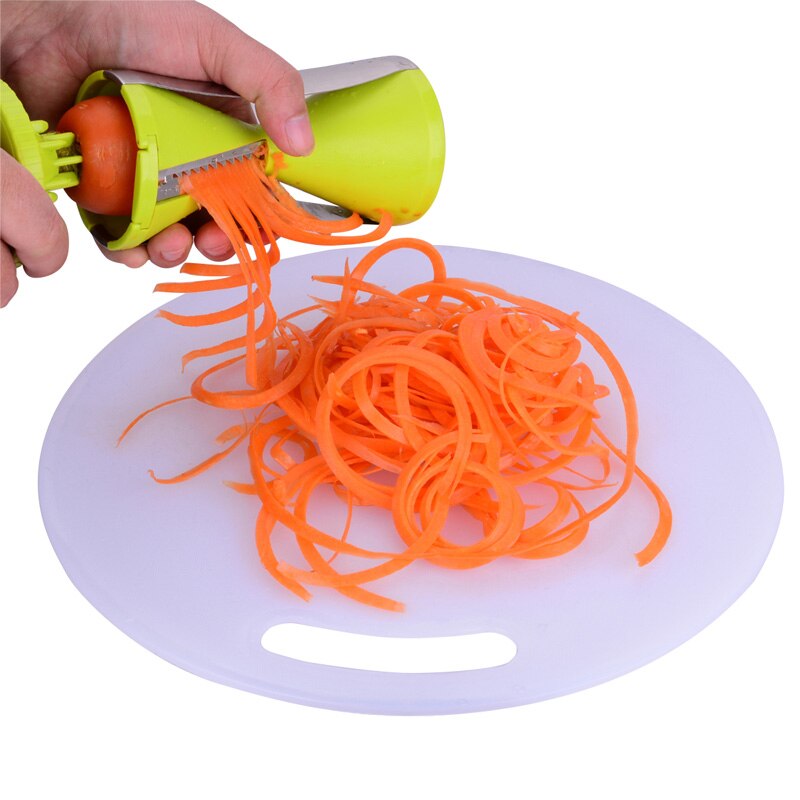 4 Blade Replaceable Vegetable Spiral Slicer Cutter Veggie Spiralizer Carrot Cucumber Courgette Zucchini Spaghetti-UlGadget