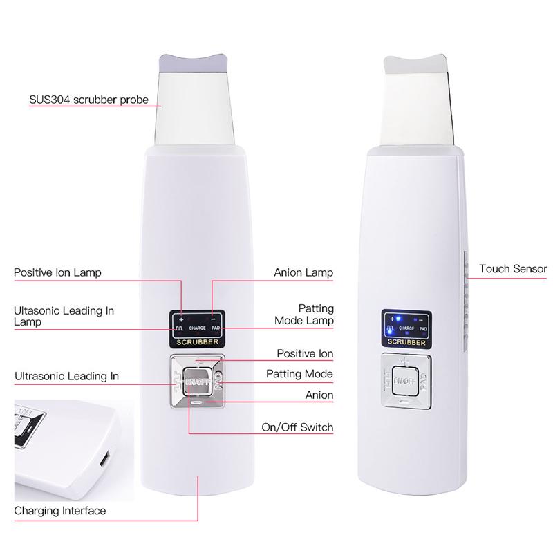 Ultrasonic Skin Scrubber Face Cleanser Blackhead Acne Removal-UlGadget