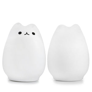 Cute Color Changing Cat Touch Lamp Silicone Cat Night Lights 7 Modes Children Cute Christmas Bedroom Light-UlGadget