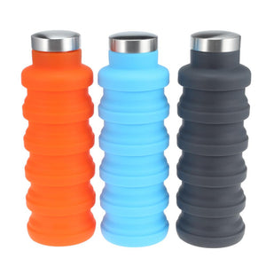 500ML Portable Silicone Collapsible Water Bottle-UlGadget