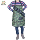 Camouflage BBQ Apron With Tool Pockets and Beer/Spice Bottles Holder-UlGadget