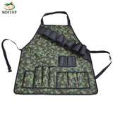 Camouflage BBQ Apron With Tool Pockets and Beer/Spice Bottles Holder-UlGadget