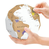 LifeCom 3D Scratch Globe Scratch Off World Map, Best Gift for Trip Planners-UlGadget