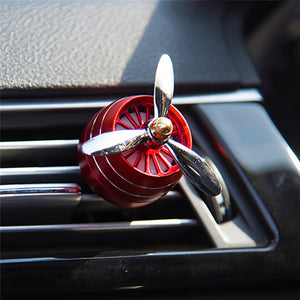 Car Mini Fresh Propeller Perfume Diffuser Air Freshener LED Light Air Force 3 Vent Automobiles Decor-UlGadget