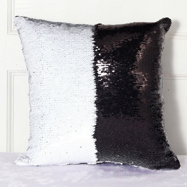 40X40cm DIY Magical Color Changing Reversible Mermaid Sequin Cushion Pillow Cover-UlGadget