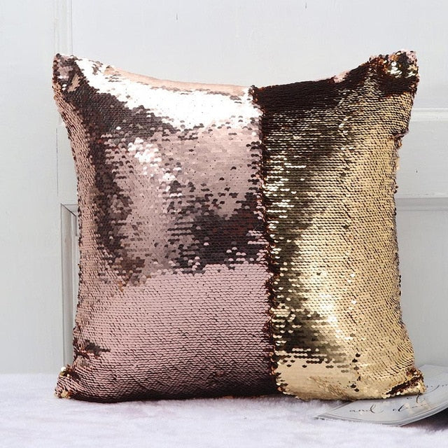 40X40cm DIY Magical Color Changing Reversible Mermaid Sequin Cushion Pillow Cover-UlGadget