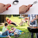 Camping Stainless Steel Folding Pocket Kits for Hiking Survival Travel-UlGadget