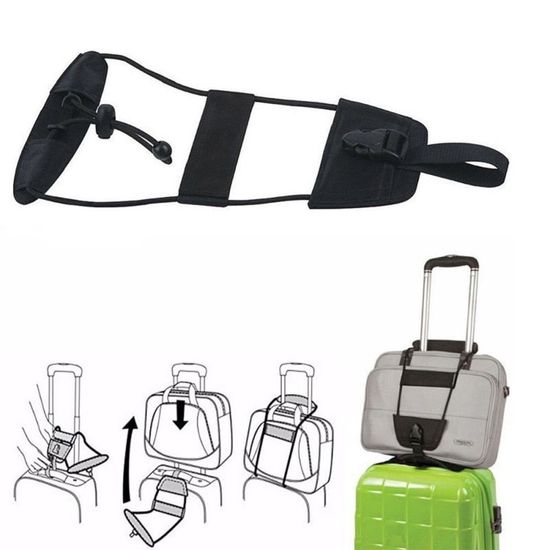 Elastic Telescopic Easy Bag Bungee Adjustable Belt Carry On Luggage Strap Travel-UlGadget