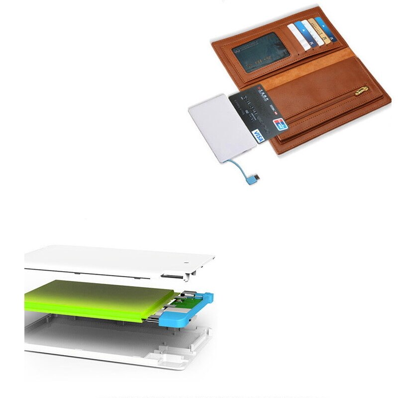 2600mAh Portable Mini Ulter Slim Credit Card Wallet Size Power Bank-UlGadget