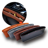 2pcs Organizer Seat Side Caddy Catcher Filler Full Leather Car Seat Gap Pocket-UlGadget