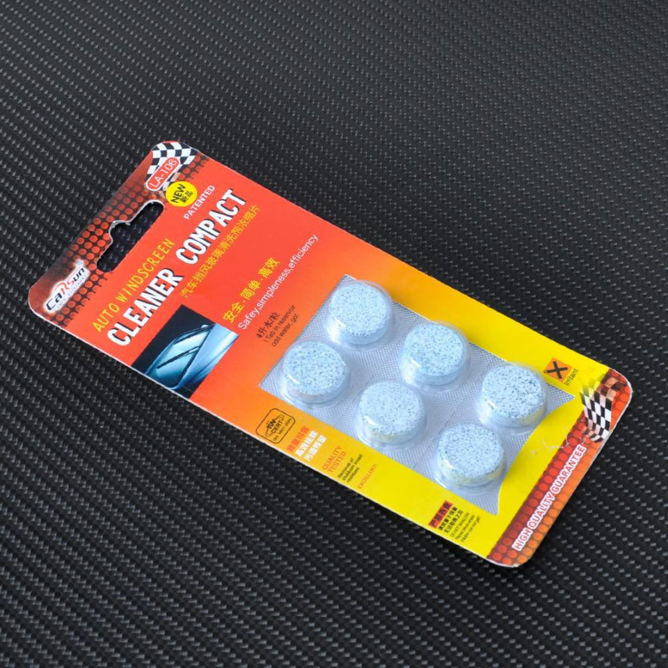 6 Pcs/Set Car Windshield Wiper Tablets Washer Cleaner Compact Effervescent Tablets Detergent-UlGadget