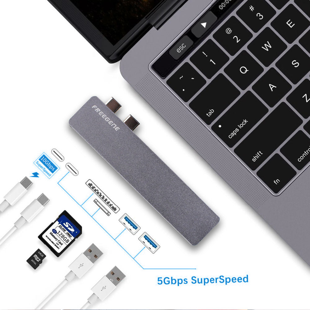 Freegene Hub Aluminum Thunderbolt MacBook Pro 13