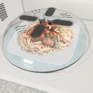 Magnet Food Splatter Guard Microwave Universal Cover With Steam Vents Reusable Heat Resistant-UlGadget