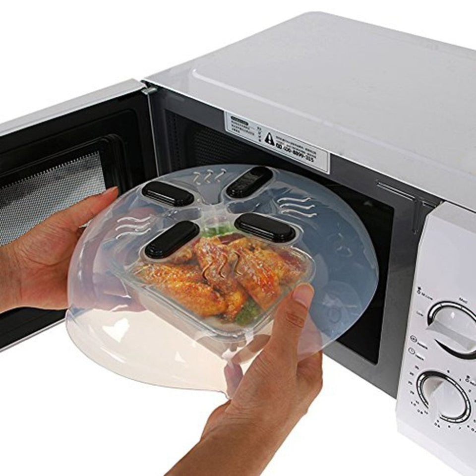 Magnet Food Splatter Guard Microwave Universal Cover With Steam Vents Reusable Heat Resistant-UlGadget