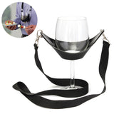 Wine Necklace Glass Holder Strap Portable Yoke Lanyard For Festival Birthday Gifts Black-UlGadget