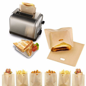 Cheese Sandwiches Made Easy Non-stick Baked Bread Reusable Toaster Bag (5 PCS)-UlGadget