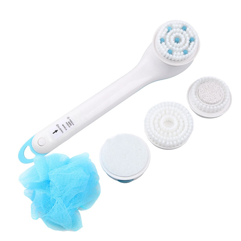 5in1 Electric Home SPIN SPA BODY BRUSH Scrub Skin Massage Health Care Tool-UlGadget