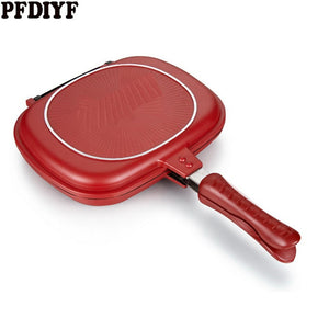 Double side grill fry pan Face Steak outdoor Kitchen supplies-UlGadget