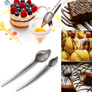 2Pcs Dessert Decorating Pencil Spoon Cake Decoration Baking Kitchen Tools Easy Clean-UlGadget