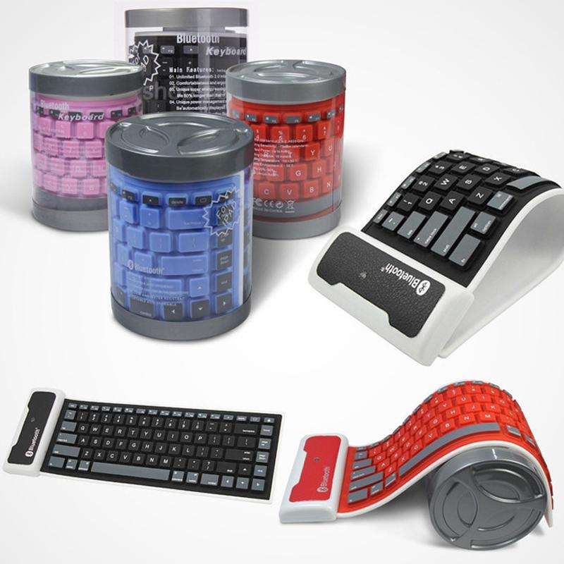 Slim Soft Wireless Bluetooth Silicone Keyboard Mini PC MAC Ipad Laptop Foldable Portable-UlGadget