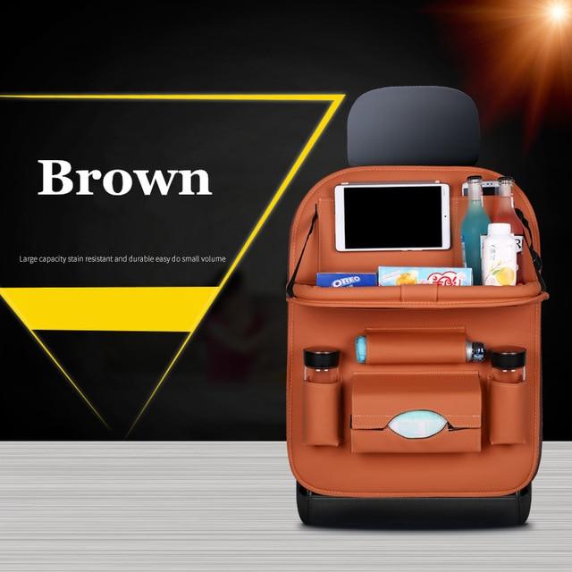 High Quality PU Leather Car Seat Back Organizer-UlGadget