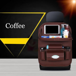 High Quality PU Leather Car Seat Back Organizer-UlGadget