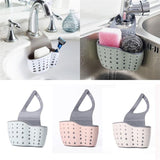 Kitchen Bathroom Hanging Sink Drain Basket Storage Rack Tie-on Faucet Organizer Holder Tool-UlGadget