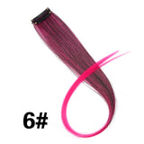 Clip-In One Piece For Ombre Hair Extensions Pure Color Straight Long Synthetic Hair Pieces Clip In 2 Tone Hair-UlGadget