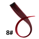 Clip-In One Piece For Ombre Hair Extensions Pure Color Straight Long Synthetic Hair Pieces Clip In 2 Tone Hair-UlGadget