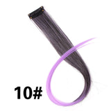 Clip-In One Piece For Ombre Hair Extensions Pure Color Straight Long Synthetic Hair Pieces Clip In 2 Tone Hair-UlGadget