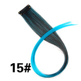 Clip-In One Piece For Ombre Hair Extensions Pure Color Straight Long Synthetic Hair Pieces Clip In 2 Tone Hair-UlGadget