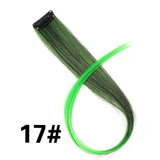 Clip-In One Piece For Ombre Hair Extensions Pure Color Straight Long Synthetic Hair Pieces Clip In 2 Tone Hair-UlGadget