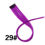 Clip-In One Piece For Ombre Hair Extensions Pure Color Straight Long Synthetic Hair Pieces Clip In 2 Tone Hair-UlGadget