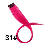 Clip-In One Piece For Ombre Hair Extensions Pure Color Straight Long Synthetic Hair Pieces Clip In 2 Tone Hair-UlGadget