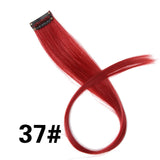 Clip-In One Piece For Ombre Hair Extensions Pure Color Straight Long Synthetic Hair Pieces Clip In 2 Tone Hair-UlGadget