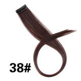 Clip-In One Piece For Ombre Hair Extensions Pure Color Straight Long Synthetic Hair Pieces Clip In 2 Tone Hair-UlGadget