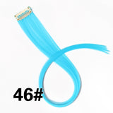 Clip-In One Piece For Ombre Hair Extensions Pure Color Straight Long Synthetic Hair Pieces Clip In 2 Tone Hair-UlGadget