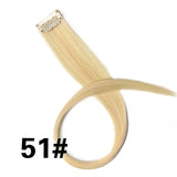 Clip-In One Piece For Ombre Hair Extensions Pure Color Straight Long Synthetic Hair Pieces Clip In 2 Tone Hair-UlGadget