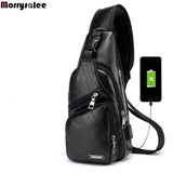 Men's Clothing and Accessories Cross-Chest Bag with USB Charging Socket-UlGadget