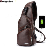 Men's Clothing and Accessories Cross-Chest Bag with USB Charging Socket-UlGadget